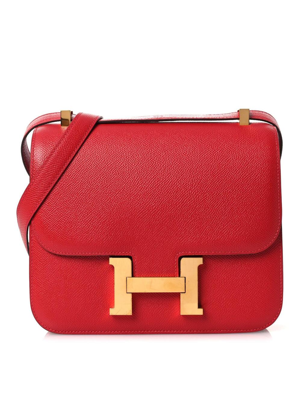 Hermes Epsom Constance 24 Rouge Casaque #273651H10B